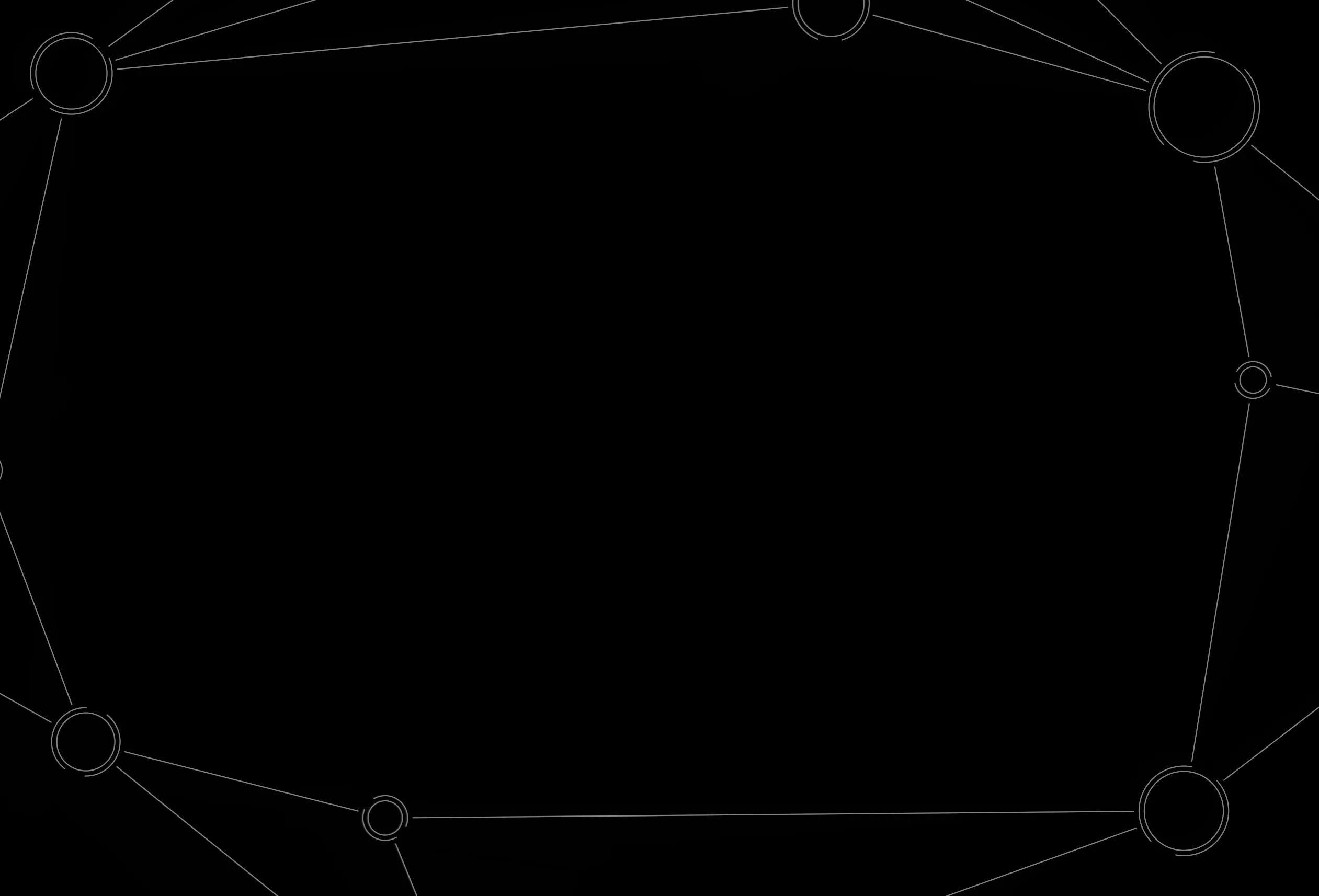 A network of nodes and edges creating a frame
